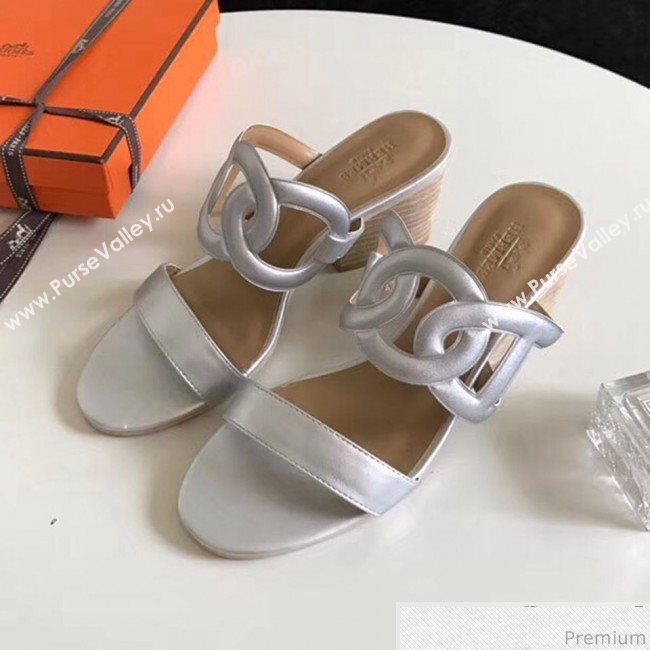 Hermes Peace Sandals Silver 2018 (ALZ-9030858)