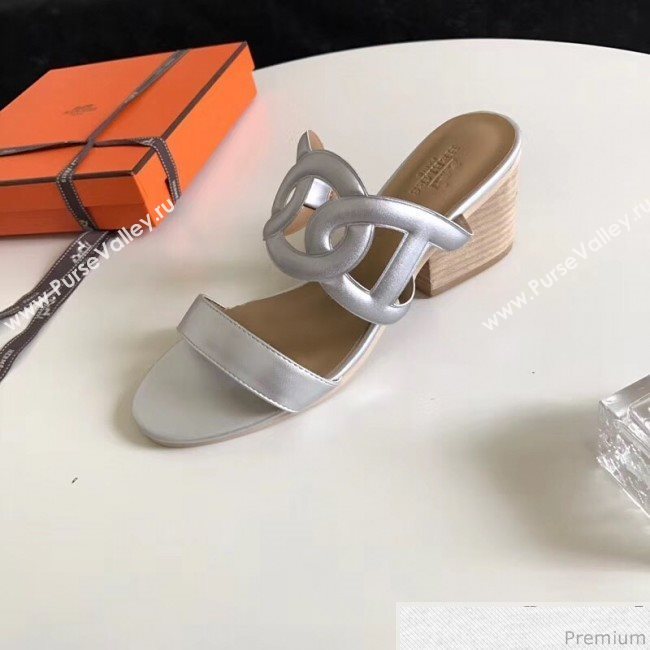 Hermes Peace Sandals Silver 2018 (ALZ-9030858)