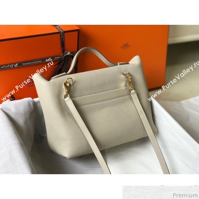 Hermes Kelly 24/24 - 29 Bag in Togo Leather White Wool/Gold 2018 (Half Handmade) (FLB-9040119)