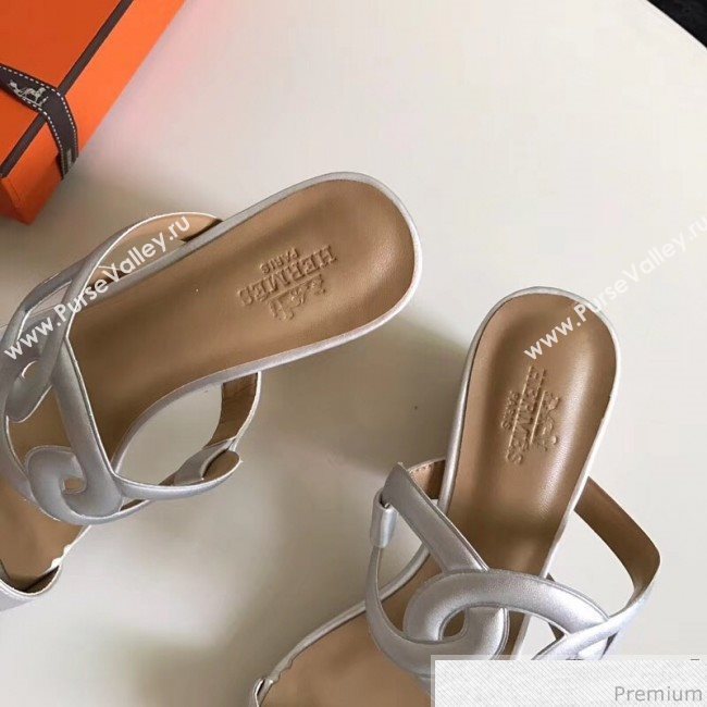Hermes Peace Sandals Silver 2018 (ALZ-9030858)
