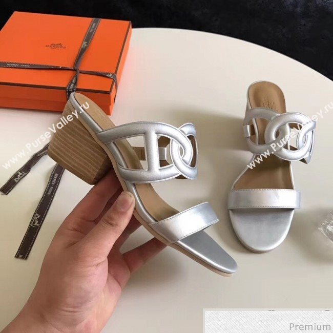 Hermes Peace Sandals Silver 2018 (ALZ-9030858)