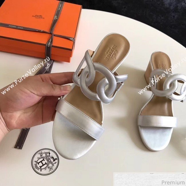 Hermes Peace Sandals Silver 2018 (ALZ-9030858)