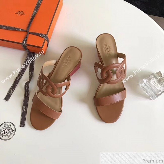 Hermes Peace Sandals Brown 2018 (ALZ-9030857)