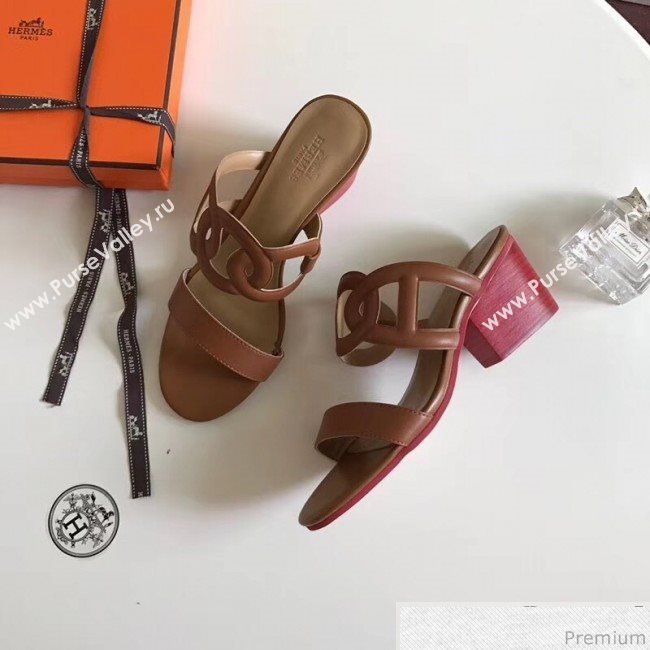 Hermes Peace Sandals Brown 2018 (ALZ-9030857)