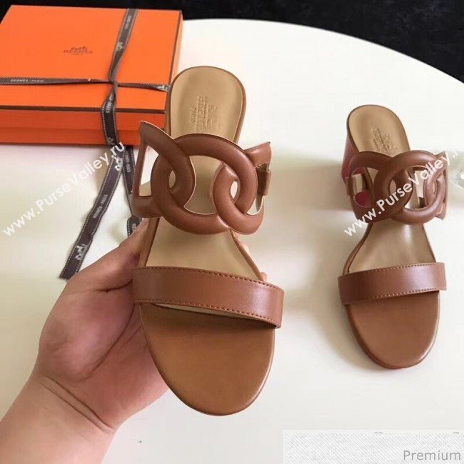 Hermes Peace Sandals Brown 2018 (ALZ-9030857)