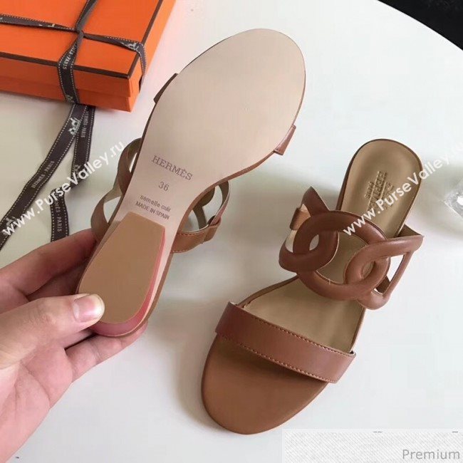 Hermes Peace Sandals Brown 2018 (ALZ-9030857)