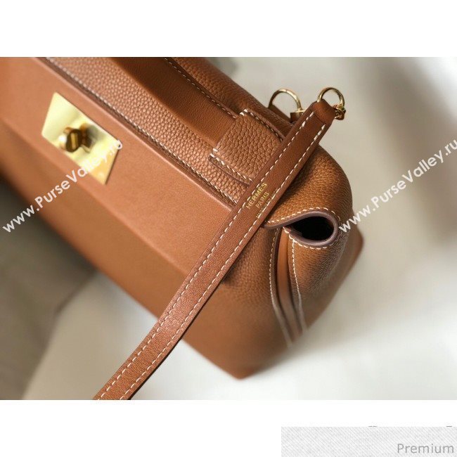 Hermes Kelly 24/24 - 29 Bag in Togo Leather Brown/Gold 2018 (Half Handmade) (FLB-9040120)