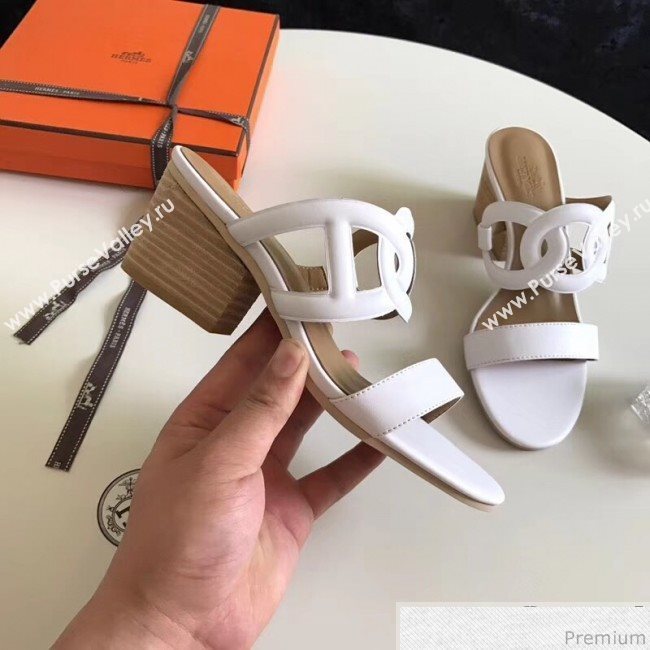 Hermes Peace Sandals White 2018 (ALZ-9030855)