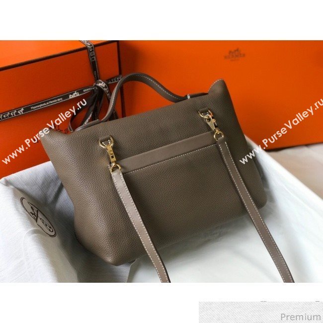 Hermes Kelly 24/24 - 29 Bag in Togo Leather Grey Elephant/Gold 2018 (Half Handmade) (FLB-9040121)