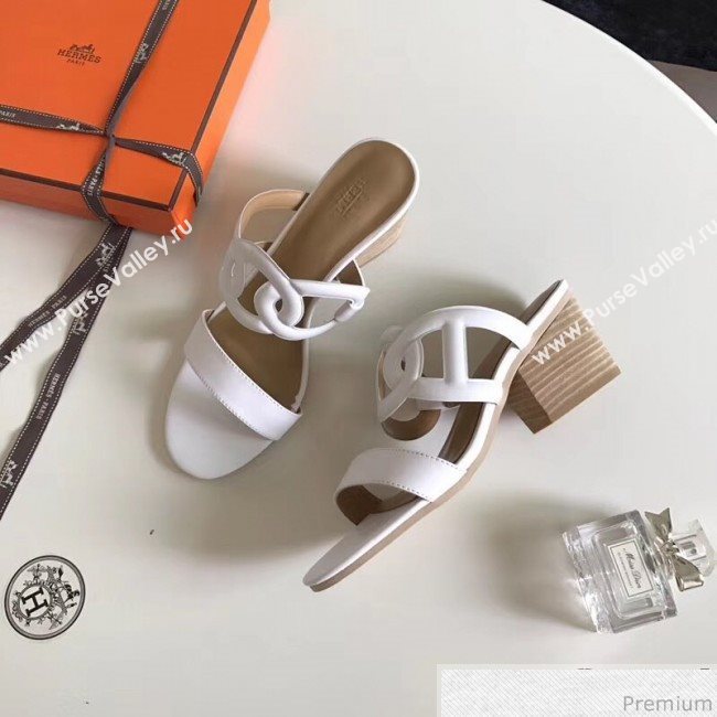 Hermes Peace Sandals White 2018 (ALZ-9030855)