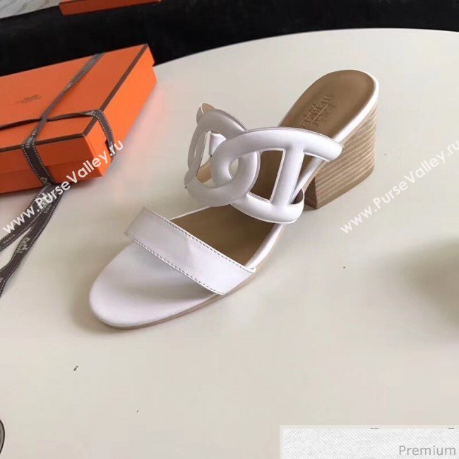 Hermes Peace Sandals White 2018 (ALZ-9030855)