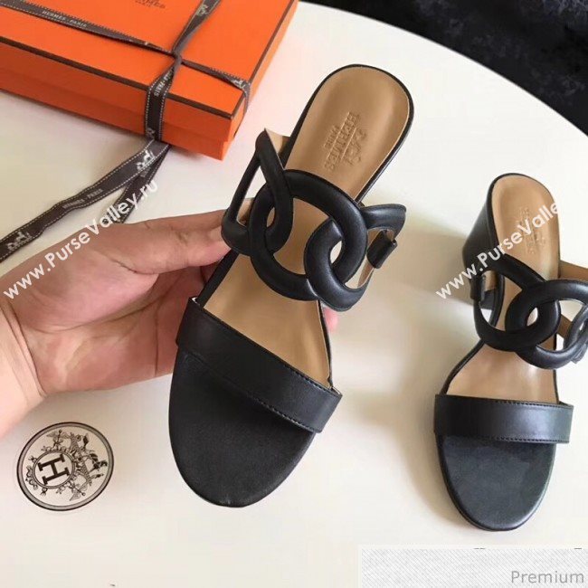 Hermes Peace Sandals Black 2018 (ALZ-9030856)