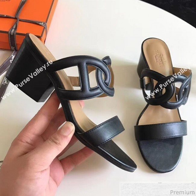 Hermes Peace Sandals Black 2018 (ALZ-9030856)