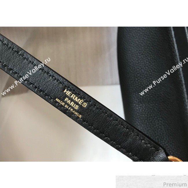 Hermes Kelly 24/24 - 29 Bag in Togo Leather Black/Gold 2018 (Half Handmade) (FLB-9040122)