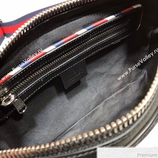 Gucci Night Courrier Soft GG Supreme Belt Bag 474293 Black/Grey 2019 (BLWX-9040123)