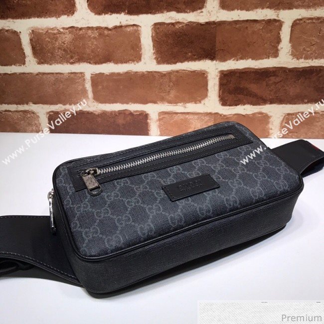 Gucci Soft GG Supreme Belt Bag 474293 Black/Grey 2019 (BLWX-9040124)