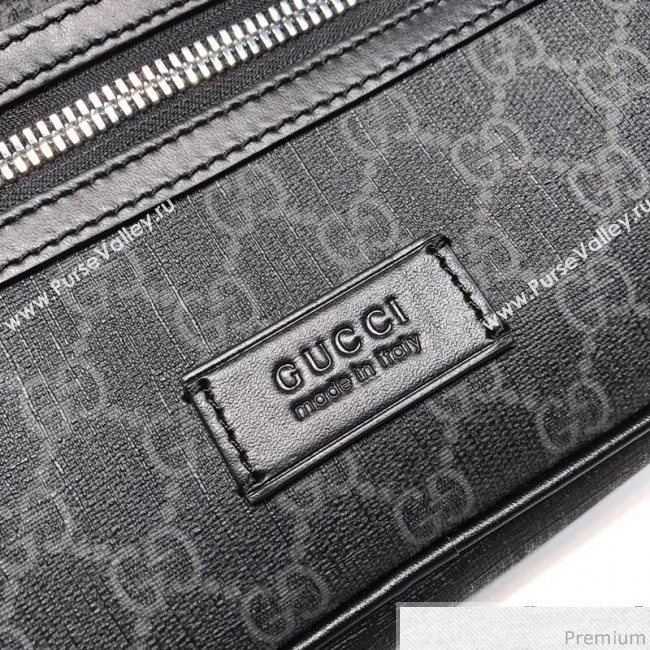 Gucci Soft GG Supreme Belt Bag 474293 Black/Grey 2019 (BLWX-9040124)