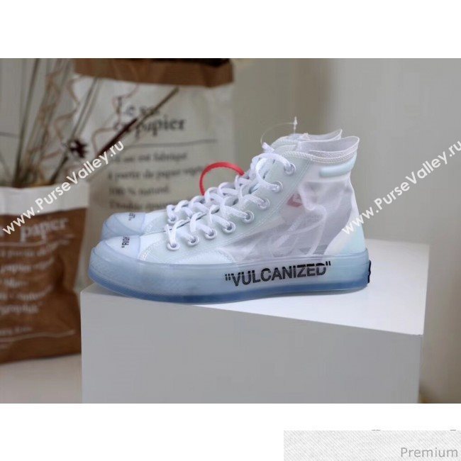 Off-White x Converse High-top Transparent Sneakers White(For Women and Men) (4022-9031149)