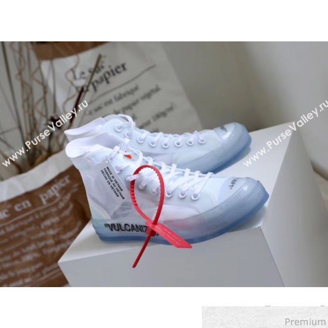 Off-White x Converse High-top Transparent Sneakers White(For Women and Men) (4022-9031149)