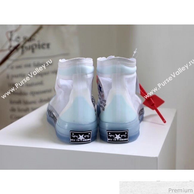 Off-White x Converse High-top Transparent Sneakers White(For Women and Men) (4022-9031149)