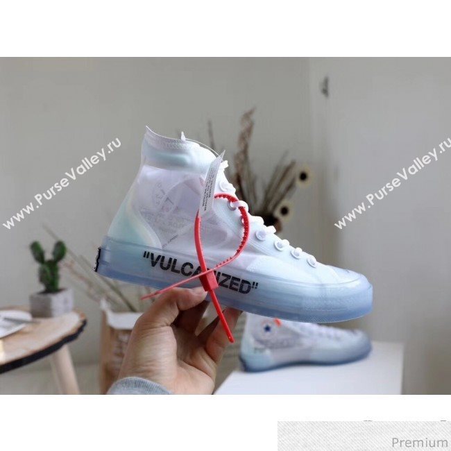 Off-White x Converse High-top Transparent Sneakers White(For Women and Men) (4022-9031149)
