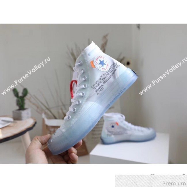 Off-White x Converse High-top Transparent Sneakers White(For Women and Men) (4022-9031149)