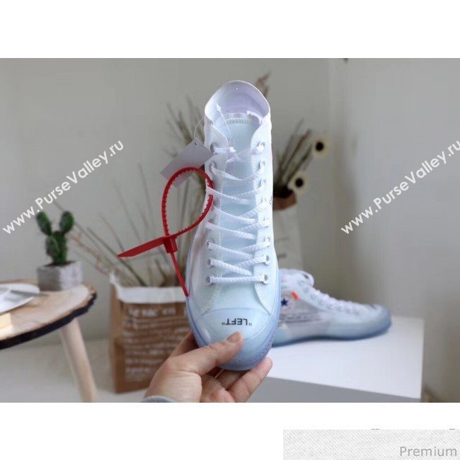 Off-White x Converse High-top Transparent Sneakers White(For Women and Men) (4022-9031149)