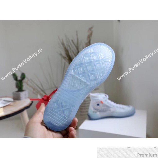 Off-White x Converse High-top Transparent Sneakers White(For Women and Men) (4022-9031149)