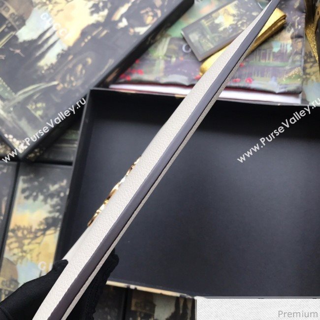 Gucci Zumi Grainy Leather Pouch 570728 White 2019 (BLWX-9040126)