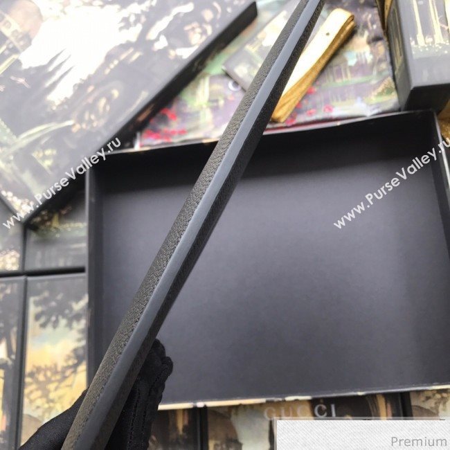 Gucci Zumi Grainy Leather Pouch 570728 Black 2019 (BLWX-9040125)