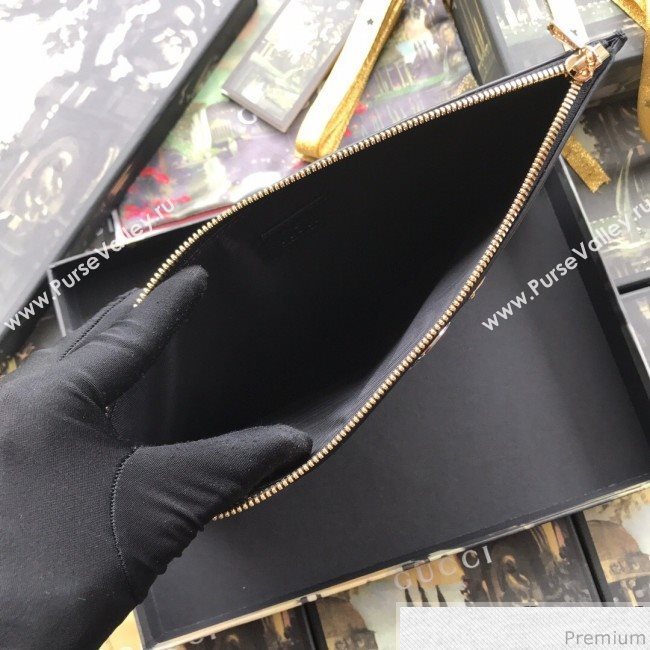 Gucci Zumi Grainy Leather Pouch 570728 Black 2019 (BLWX-9040125)