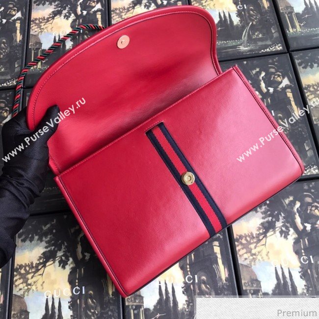 Gucci Rajah Leather Medium Shoulder Bag 564697 Red 2019 (BLWX-9040129)