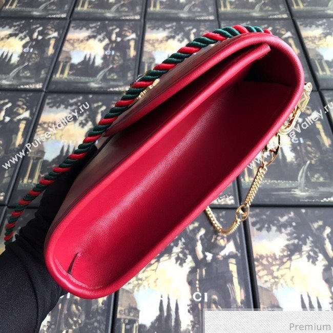 Gucci Rajah Leather Medium Shoulder Bag 564697 Red 2019 (BLWX-9040129)