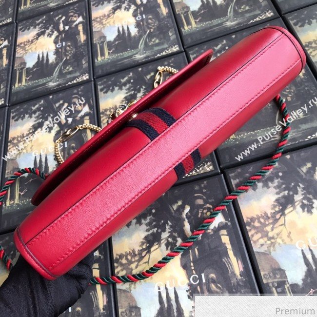 Gucci Rajah Leather Medium Shoulder Bag 564697 Red 2019 (BLWX-9040129)