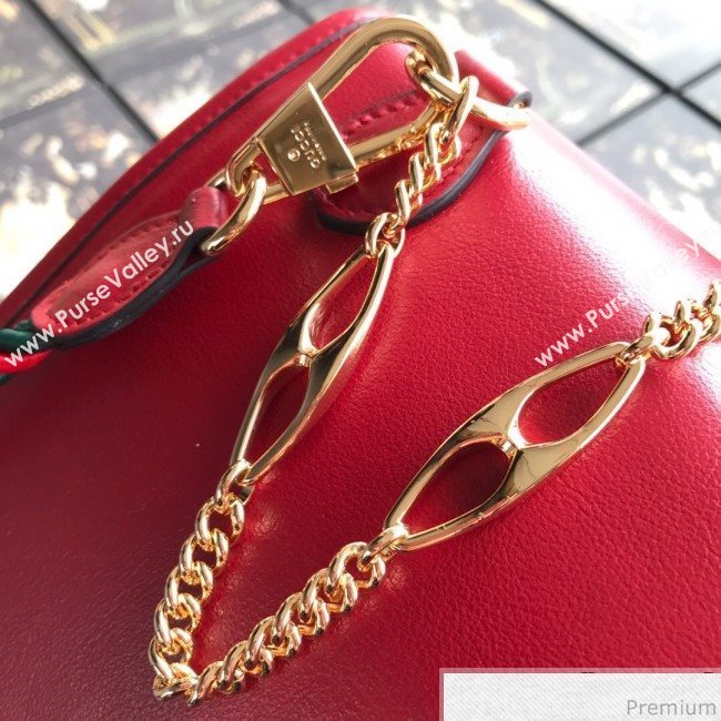 Gucci Rajah Leather Medium Shoulder Bag 564697 Red 2019 (BLWX-9040129)
