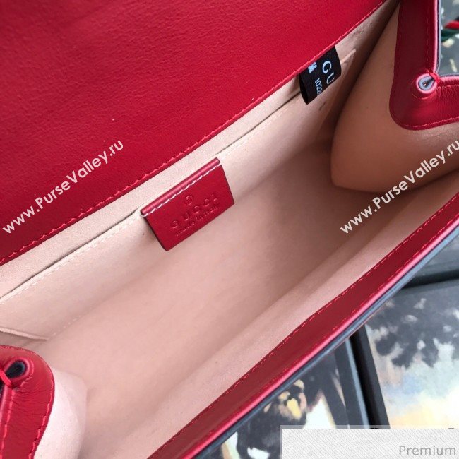 Gucci Rajah Leather Medium Shoulder Bag 564697 Red 2019 (BLWX-9040129)