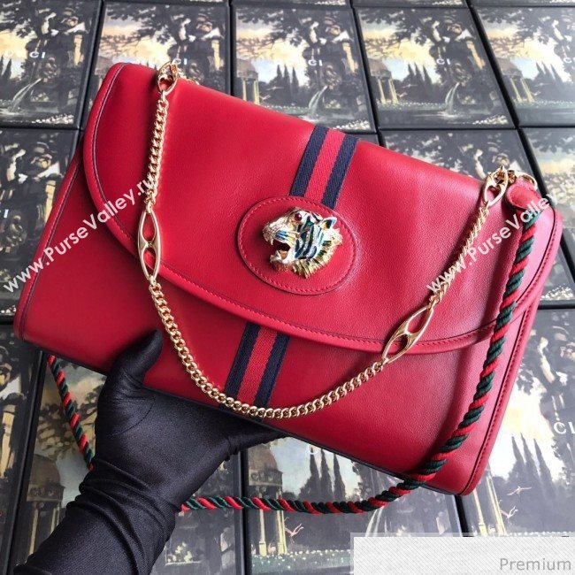 Gucci Rajah Leather Medium Shoulder Bag 564697 Red 2019 (BLWX-9040129)