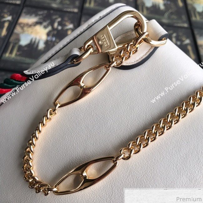 Gucci Rajah Leather Medium Shoulder Bag 564697 White 2019 (BLWX-9040128)