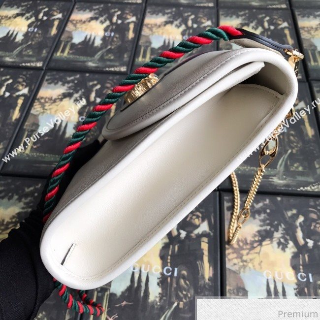 Gucci Rajah Leather Medium Shoulder Bag 564697 White 2019 (BLWX-9040128)