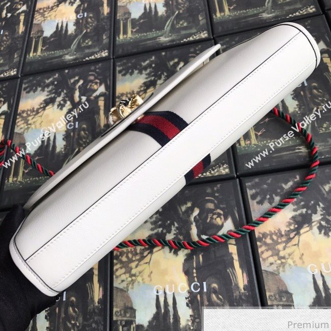 Gucci Rajah Leather Medium Shoulder Bag 564697 White 2019 (BLWX-9040128)