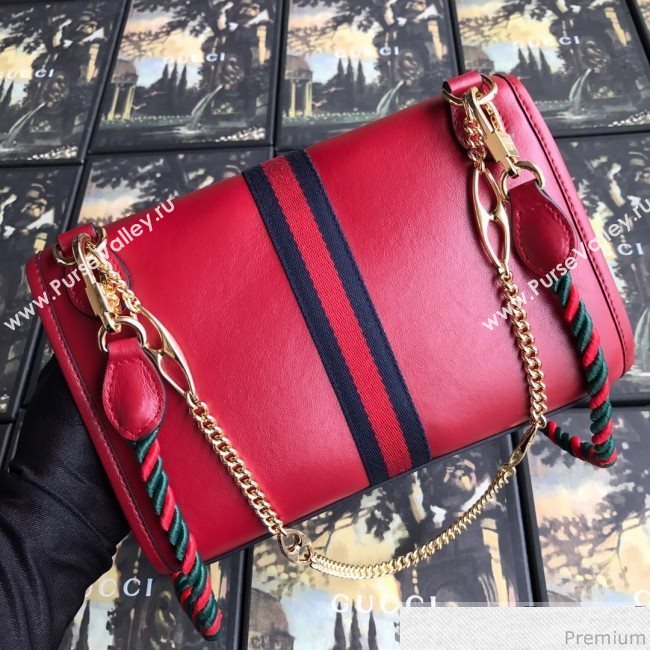 Gucci Rajah Leather Small Shoulder Bag 570145 Red 2019 (BLWX-9040132)