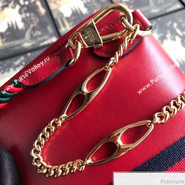 Gucci Rajah Leather Small Shoulder Bag 570145 Red 2019 (BLWX-9040132)