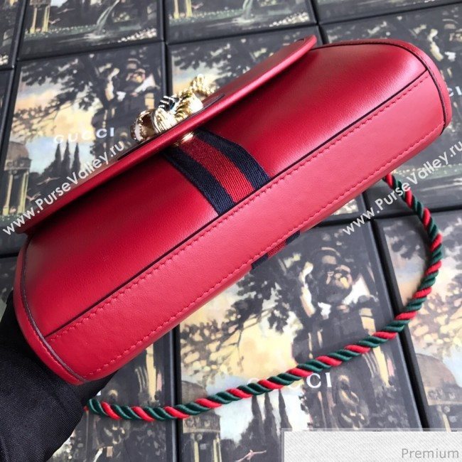 Gucci Rajah Leather Small Shoulder Bag 570145 Red 2019 (BLWX-9040132)