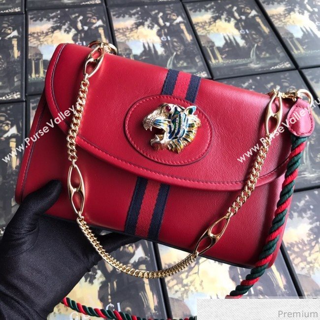 Gucci Rajah Leather Small Shoulder Bag 570145 Red 2019 (BLWX-9040132)