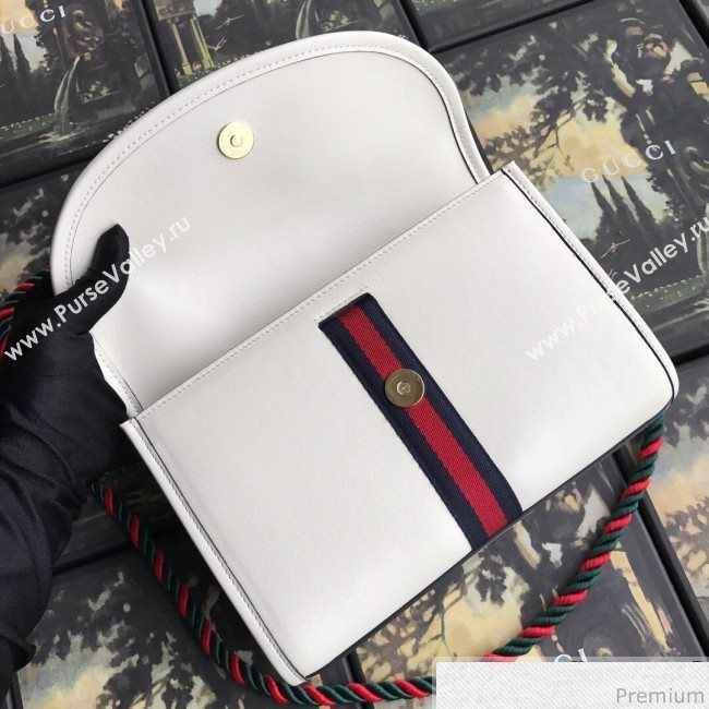 Gucci Rajah Leather Small Shoulder Bag 570145 White 2019 (BLWX-9040131)