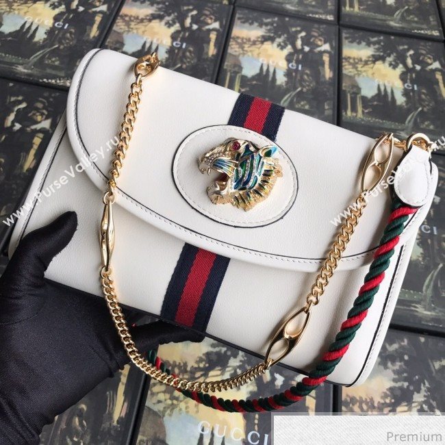 Gucci Rajah Leather Small Shoulder Bag 570145 White 2019 (BLWX-9040131)