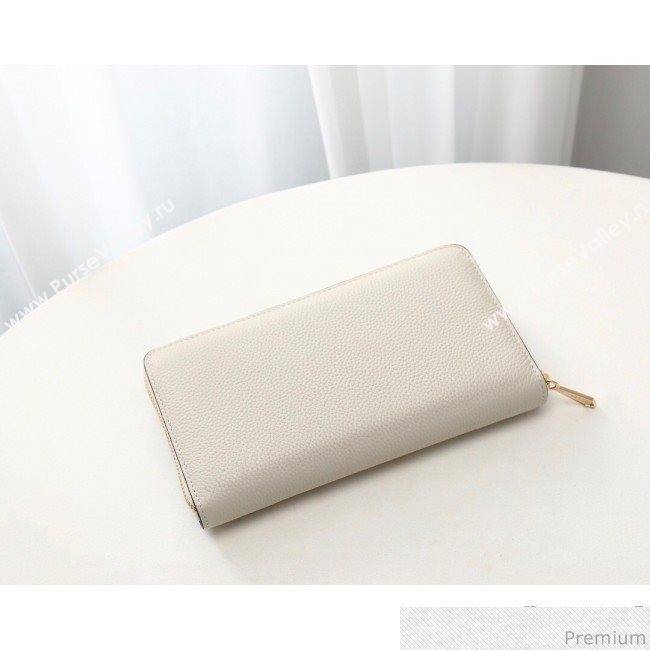 Gucci Zumi Grainy Leather Zip Around Wallet 570661 White (JM-9040135)