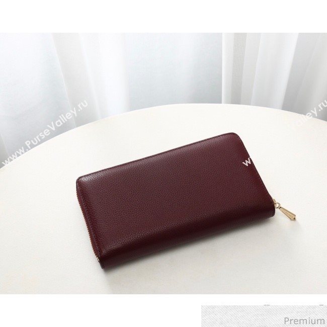 Gucci Zumi Grainy Leather Zip Around Wallet 570661 Burgundy (JM-9040136)
