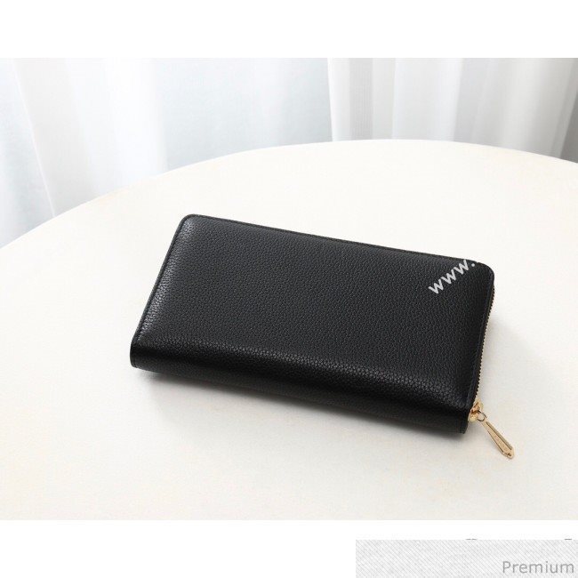 Gucci Zumi Grainy Leather Zip Around Wallet 570661 Black (JM-9040138)