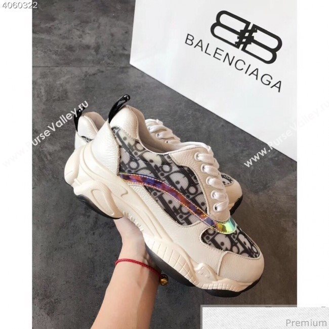 Dior Oblique Neon Band Sneakers White 2019 (EM-9040801)